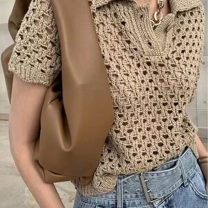 Crochet Knit Top Perfect For Summer
